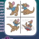 Disney Winnie Pooh Roo Kangaroo Active Poses Running Spinning Toy Playful Designs - Filled Embroidery Design - Instant Download