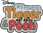 My Friends Tigger And Pooh Eeyore Lumpy Heffalump And Show Logo Characters - Filled Embroidery Design - 5282