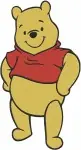 Winnie The Pooh Bear Various Classic Standing Walking And Posing Character - Filled Embroidery Design - 5297