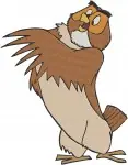 Winnie The Pooh Owl Wise Character Various Poses With Book And Flying Action - Filled Embroidery Design - 5303