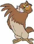 Winnie The Pooh Owl Wise Character Various Poses With Book And Flying Action - Filled Embroidery Design - 5304