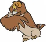 Winnie The Pooh Owl In Winter Scene And Various Other Character Poses Set - Filled Embroidery Design - 5309