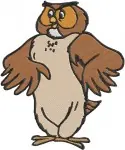 Winnie The Pooh Owl In Winter Scene And Various Other Character Poses Set - Filled Embroidery Design - 5310