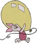 Winnie The Pooh - Piglet'S Day Out With Friends - Butterflies Apples Letter And Sun Moments - Hundred Acre Wood Life - Filled Embroidery Design - 5362