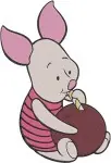 Winnie The Pooh - Piglet'S Busy Day Fun - Crafts Playing Ball And With Rabbit Friend - Hundred Acre Wood Activities - Filled Embroidery Design - 5381
