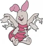 Winnie The Pooh - Piglet'S Whimsical Daily Life - Scarf Tigger Tail Writing And Thinking Poses - Hundred Acre Wood - Filled Embroidery Design - 5389