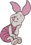 Winnie The Pooh - Piglet Classic Character Poses - Sitting Standing Looking And Walking Around - Hundred Acre Wood - Filled Embroidery Design - 5407