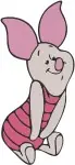 Winnie The Pooh - Piglet Classic Character Poses - Sitting Standing Looking And Walking Around - Hundred Acre Wood - Filled Embroidery Design - 5410