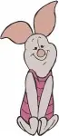 Winnie The Pooh - Piglet Simple And Adorable Poses - Sitting Lying Standing And Happy Running - Hundred Acre Wood Figure - Filled Embroidery Design - 5417