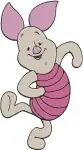 Winnie The Pooh - Piglet Simple And Adorable Poses - Sitting Lying Standing And Happy Running - Hundred Acre Wood Figure - Filled Embroidery Design - 5418