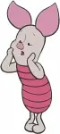 Winnie The Pooh - Piglet Standing Still Collection - Various Cute And Timid Standing Poses - Hundred Acre Wood Friend - Filled Embroidery Design - 5420