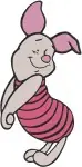 Winnie The Pooh - Piglet'S Gentle Demeanor And Actions - Standing With C Shy And Profile Views - Hundred Acre Wood - Filled Embroidery Design - 5426