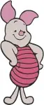 Winnie The Pooh - Piglet And Bluebird Sweet Friendship - Happy Thoughtful And Curious Poses - Hundred Acre Wood Sweet - Filled Embroidery Design - 5438