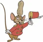 Dumbo Timothy Q Mouse Leading Dumbo And Dumbo With Mrs Jumbo He Scene - Filled Embroidery Design - 2748