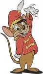 Dumbo Timothy Q Mouse Circus Outfit Various Poses And Expressions - Filled Embroidery Design - 2761