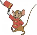 Dumbo Timothy Q Mouse Circus Outfit Various Poses And Expressions - Filled Embroidery Design - 2762