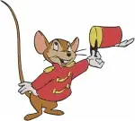 Dumbo Timothy Mouse Mail Dumbo Baby Elephant Clown Costume Poses - Filled Embroidery Design - 2763