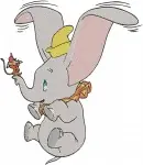 Dumbo Timothy Mouse Mail Dumbo Baby Elephant Clown Costume Poses - Filled Embroidery Design - 2766