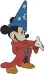 Mickey Mouse - Sorcerer Mickey From Fantasia - Multiple Magical Poses - Classic Disney - Filled Embroidery Design - 2780