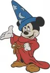 Mickey Mouse - Sorcerer Mickey From Fantasia - Multiple Magical Poses - Classic Disney - Filled Embroidery Design - 2781