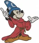 Mickey Mouse - Sorcerer Mickey From Fantasia - Multiple Magical Poses - Classic Disney - Filled Embroidery Design - 2782