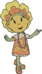 Fifi And The Flowertots - Pip Gooseberry - Poppy The Flower Tot - Primrose - Kids Garden Coon - Filled Embroidery Design - 2797