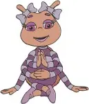 Fifi And The Flowertots - Violet The Flower Tot - Webby The Spider - Cute Garden Critters Pack - Filled Embroidery Design - 2803