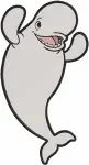 Finding Dory - Bailey The Beluga Whale - Multiple Poses And Ice Floe Scene - Ocean Mammal - Filled Embroidery Design - 2809