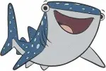 Finding Dory - Destiny The Whale Shark - Bailey The Beluga - Hank And Dory - Ocean Giants - Filled Embroidery Design - 2814