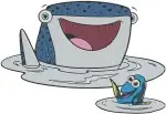Finding Dory - Destiny The Whale Shark - Bailey The Beluga - Hank And Dory - Ocean Giants - Filled Embroidery Design - 2816