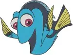 Finding Dory - Dory The Blue Tang Fish - Happy And Curious Poses Collection - Disney Pixar - Filled Embroidery Design - 2832