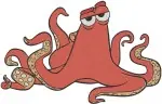 Finding Dory - Hank The Grumpy Octopus - Multiple Tentacle Poses And Expressions - Camouflage - Filled Embroidery Design - 2838