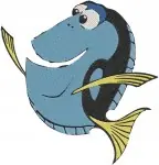 Finding Nemo And Dory - Dory - Gill - Bloat - Bubbles - Tank Gang Fish Friends Collection - Filled Embroidery Design - 2877