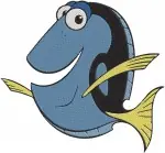 Finding Dory - Dory The Blue Tang Fish - Multiple Swimming Poses - Ocean Adventure - Filled Embroidery Design - 2878