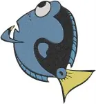 Finding Dory - Dory The Blue Tang Fish - Multiple Swimming Poses - Ocean Adventure - Filled Embroidery Design - 2880