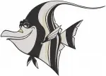 Finding Nemo And Dory - Gill The Moorish Idol - Peach The Starfish - Deb And Flo - Sea Creatures - Filled Embroidery Design - 2886