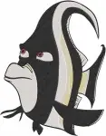 Finding Nemo And Dory - Gill The Moorish Idol - Peach The Starfish - Deb And Flo - Sea Creatures - Filled Embroidery Design - 2887