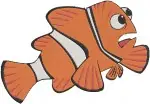 Finding Dory - Unnamed Purple Fish Mermaid Style - Shrimp Cleaner Jacques - Nemo Clownfish - Filled Embroidery Design - 2893