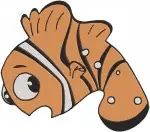 Finding Nemo - Nemo The Adorable Clownfish - Various Happy Poses - Coral Reef Character - Filled Embroidery Design - 2898