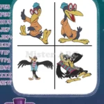 Dumbo Crows Jim Crow Specks Dandy Dopey Fats Character Poses - Filled Embroidery Design - Instant Download