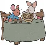 Winnie The Pooh - Tigger Roo Piglet Kanga - Playtime Hanging With Ball And Bedtime Story - Hundred Acre Wood Friends - Filled Embroidery Design - 5452