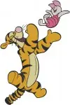 Winnie The Pooh - Tigger Piglet And Pooh Bear - Friendship Adventures And Playful Action Poses - Hundred Acre Wood Trio - Filled Embroidery Design - 5466