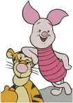 Winnie The Pooh - Tigger Piglet And Pooh Bear - Friendship Adventures And Playful Action Poses - Hundred Acre Wood Trio - Filled Embroidery Design - 5467