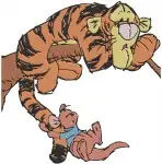 Disney Winnie Pooh Tigger And Roo Playing With Dog Mouse Friendship Fun Bundle - Filled Embroidery Design - 5473