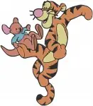 Disney Winnie Pooh Tigger And Roo Playing With Dog Mouse Friendship Fun Bundle - Filled Embroidery Design - 5474