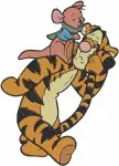 Disney Winnie Pooh Tigger And Roo Bouncing Pouncing Playful Tiger Kangaroo Set - Filled Embroidery Design - 5478