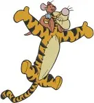 Disney Winnie Pooh Tigger And Roo Bouncing Pouncing Playful Tiger Kangaroo Set - Filled Embroidery Design - 5479