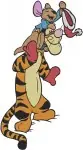 Disney Winnie Pooh Tigger And Roo Bouncing Pouncing Playful Tiger Kangaroo Set - Filled Embroidery Design - 5480