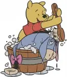 Disney Winnie Pooh And Eeyore Best Friends Hugging Comforting Honey Pot Collection - Filled Embroidery Design - 5481