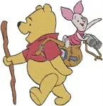 Disney Winnie Pooh Piglet Playing Xylophone Hiking With Sticks Adventure Bundle - Filled Embroidery Design - 5530